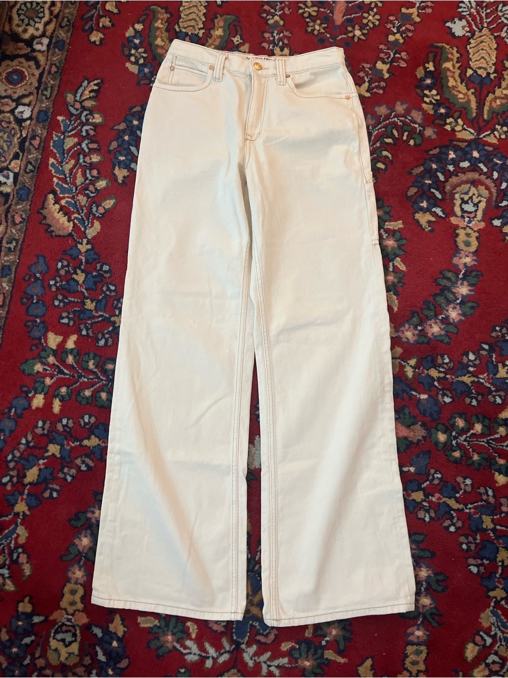 We The Free Cream Tinsley Wide-Leg Jeans